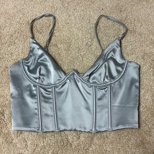 White Fox glacier ice bustier crop (never worn) size small